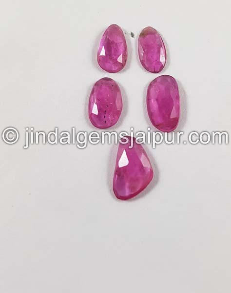Rubellite Rose Cut Slices